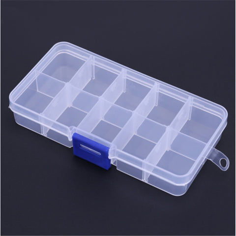 Fishing Tackle Boxes Transparent Plastic Fishing Lure Bait Hook Storage Case Tackle Box With 10 Compartments Fishing Accessories
