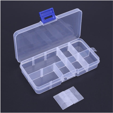 Fishing Tackle Boxes Transparent Plastic Fishing Lure Bait Hook Storage Case Tackle Box With 10 Compartments Fishing Accessories