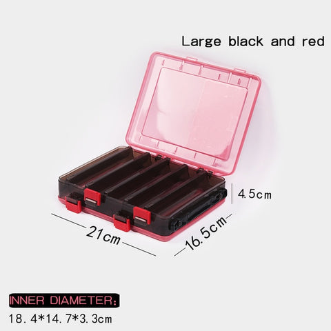 Kingdom 2019 Fishing Lure Tackle Box 1216 Compartments Plastic Fishing Accessories Storage Case Double Sided High Strength Boxs
