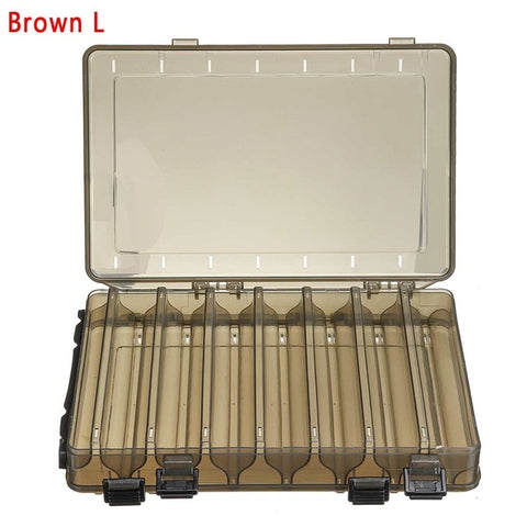 10/14 Grids Fishing Bait Storage Box Double Sided Case Lure Box Portable Fishing Tackle Storage Boxes