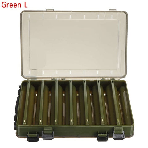 10/14 Grids Fishing Bait Storage Box Double Sided Case Lure Box Portable Fishing Tackle Storage Boxes