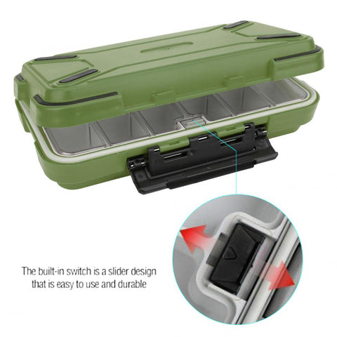 Double Sided Fishing Tools Case ABS Waterproof Fishing Tackle Box Bait Lure Hooks Storage Case Organizer Container Box