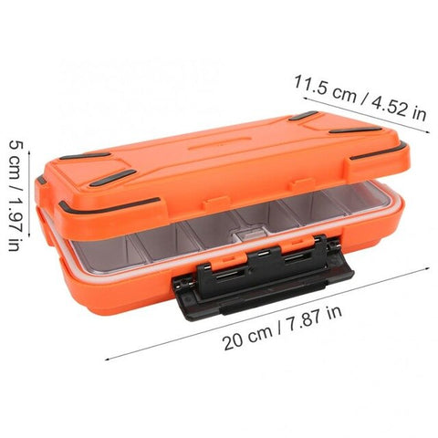 Double Sided Fishing Tools Case ABS Waterproof Fishing Tackle Box Bait Lure Hooks Storage Case Organizer Container Box