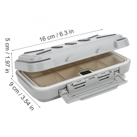 Double Sided Fishing Tools Case ABS Waterproof Fishing Tackle Box Bait Lure Hooks Storage Case Organizer Container Box