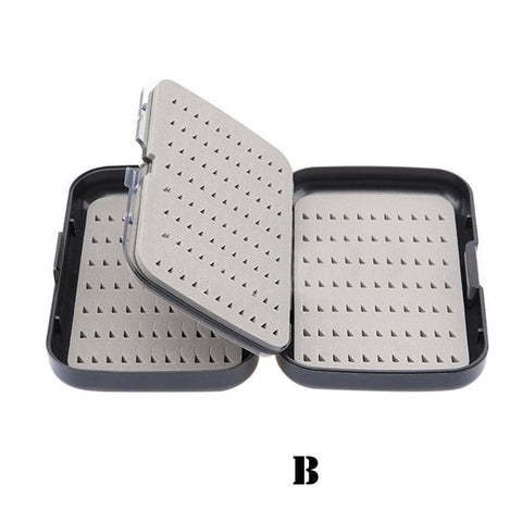 Fishing Tackle Box Double Sides Foam Waterproof Plastic 4 Compartment Fishing Box Fly Fishing Lure Bait Hook Tackle Storage