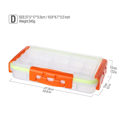 DONQL Fishing Box for Baits Waterproof Plastic Lure Boxes Fly Fishing Tackle Storage Box Supplies Accessories High Strength