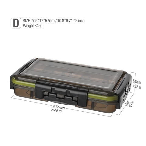 DONQL Fishing Box for Baits Waterproof Plastic Lure Boxes Fly Fishing Tackle Storage Box Supplies Accessories High Strength