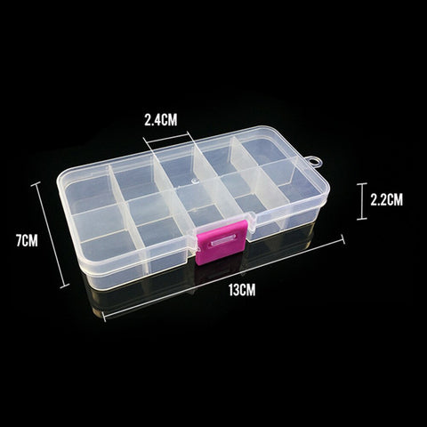 10 Grid Bait Organizer Box Fishing Lures Case Tackle Storage Fisher Gear Fishing Transparent Tool Box Bulk