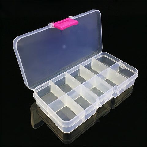 10 Grid Bait Organizer Box Fishing Lures Case Tackle Storage Fisher Gear Fishing Transparent Tool Box Bulk