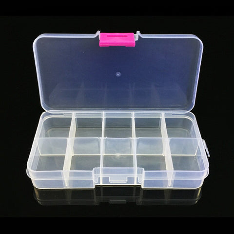 10 Grid Bait Organizer Box Fishing Lures Case Tackle Storage Fisher Gear Fishing Transparent Tool Box Bulk
