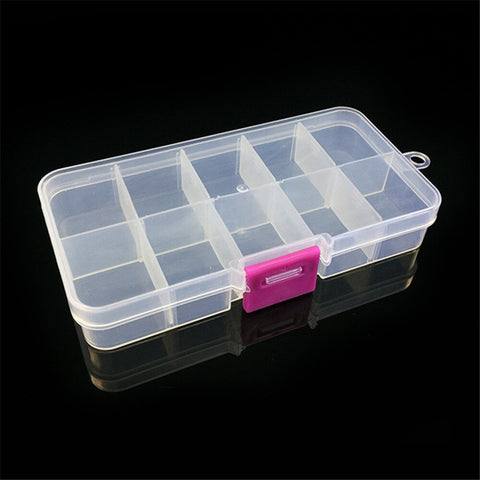 10 Grid Bait Organizer Box Fishing Lures Case Tackle Storage Fisher Gear Fishing Transparent Tool Box Bulk