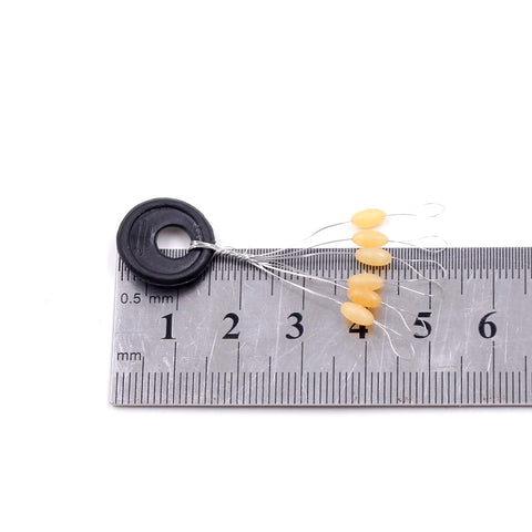 120Pcs 20Group Yellow Set High Quality Rubber Space Beans For Sea Carp Fly Fishing Accessories Spinner Bait Fish Sport Tool Face