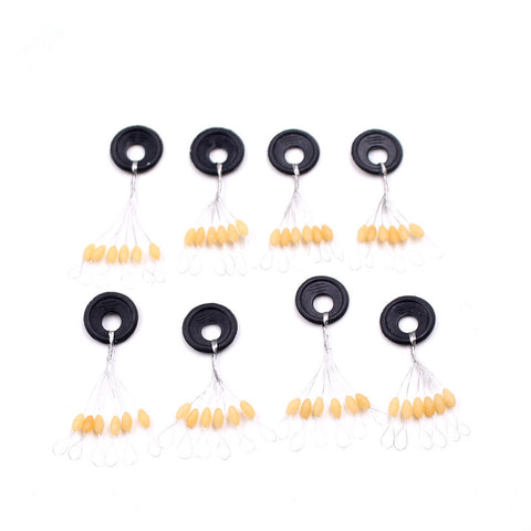 120Pcs 20Group Yellow Set High Quality Rubber Space Beans For Sea Carp Fly Fishing Accessories Spinner Bait Fish Sport Tool Face