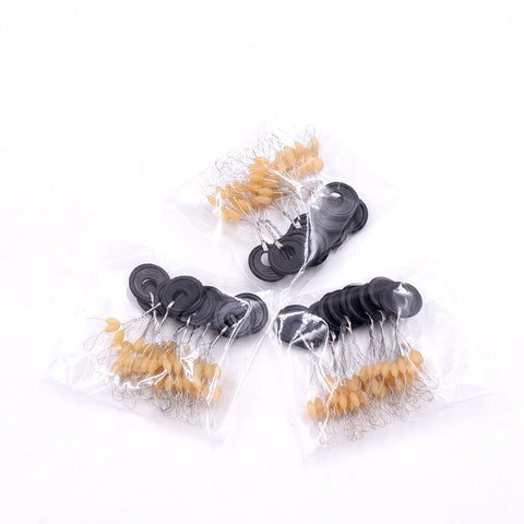 120Pcs 20Group Yellow Set High Quality Rubber Space Beans For Sea Carp Fly Fishing Accessories Spinner Bait Fish Sport Tool Face