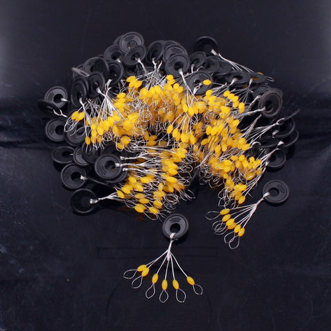 120Pcs 20Group Yellow Set High Quality Rubber Space Beans For Sea Carp Fly Fishing Accessories Spinner Bait Fish Sport Tool Face
