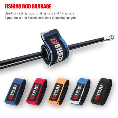 1pc/10pcs Fishing Rod Wrap Bundle Elastic Fishing Rod Fastening Strap Belts Rod Tie Fish Tackle Iscas Tools Pesca Accessories