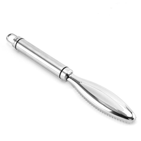 Stainless Steel Fish Scale Scraper Shaver Fish Skin Brush Cleaner Double Racks Fishing Cleaning Tool Kitchen Accessories