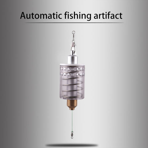 Outdoor Auto Fishing Feeder Trap Bait Box Full Auto Rigging Device Portable Automatic Lazy Container Fishing Tools Fish Hook