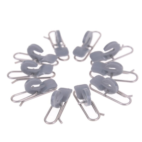 10pcs/set Stainless Steel Impact Bait Clip Fishing Hook Decoupling Accessories Fishing Tool 2.5 cm