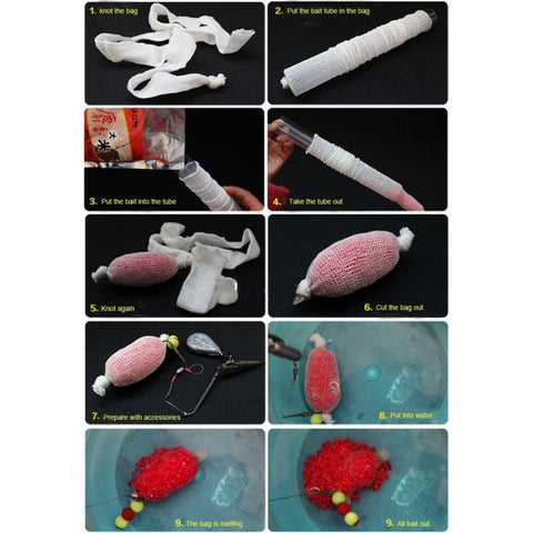 Fishing fishing tools fish supplies PVA water soluble nets hit the paper card loading carp fishing  nest accurate n