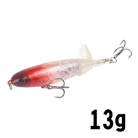 1PCS Whopper Popper 10cm/14cm Topwater Fishing Lure Artificial Bait Hard Plopper Soft Rotating Tail Fishing Tackle Geer Pesca