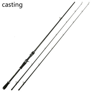 Strong Fishing Rod Double Tip Mh/h For Big Fish High Carbon Spinning Casting Rod Canne A Peche Carbonne Jigging Peche En Mer