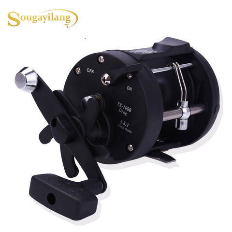 Sougayilang Top Quality TSSD 3000L-4000L Big Saltwater Fishing Reel Saltwater Right Hand Black Sea Fish Reel  Fishing Tackle