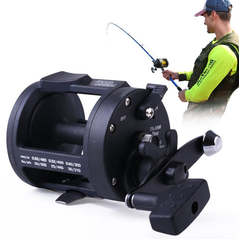 Sougayilang Top Quality TSSD 3000L-4000L Big Saltwater Fishing Reel Saltwater Right Hand Black Sea Fish Reel  Fishing Tackle