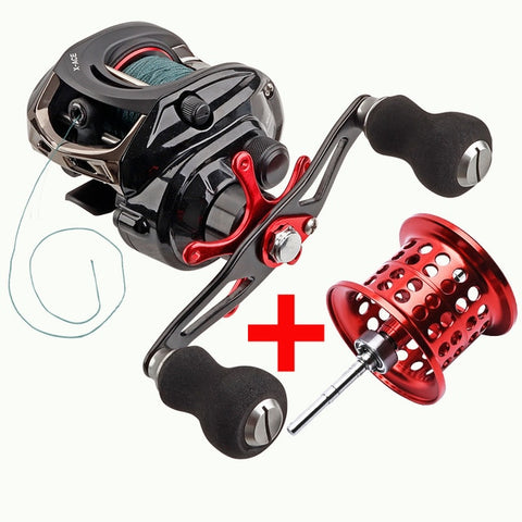 JITAI Baitcasting Carretel De Pesca Equipado PE 4 vertentes linha 8Kg Potência de Freio 14 + 1BBs Qualidade Ultra Leve Rodas Rodas Carpa Isca de pesca