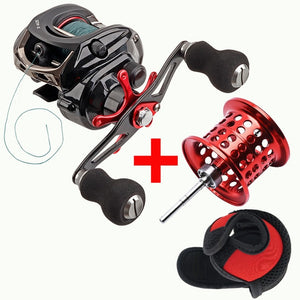JITAI Baitcasting Carretel De Pesca Equipado PE 4 vertentes linha 8Kg Potência de Freio 14 + 1BBs Qualidade Ultra Leve Rodas Rodas Carpa Isca de pesca