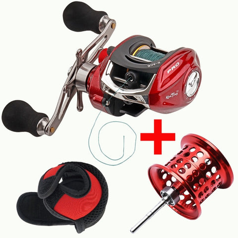 JITAI Baitcasting Carretel De Pesca Equipado PE 4 vertentes linha 8Kg Potência de Freio 14 + 1BBs Qualidade Ultra Leve Rodas Rodas Carpa Isca de pesca