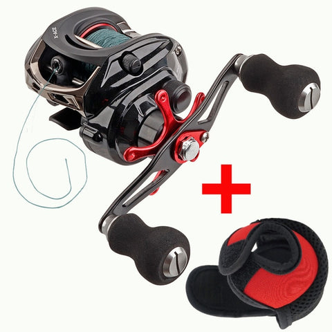 JITAI Baitcasting Carretel De Pesca Equipado PE 4 vertentes linha 8Kg Potência de Freio 14 + 1BBs Qualidade Ultra Leve Rodas Rodas Carpa Isca de pesca