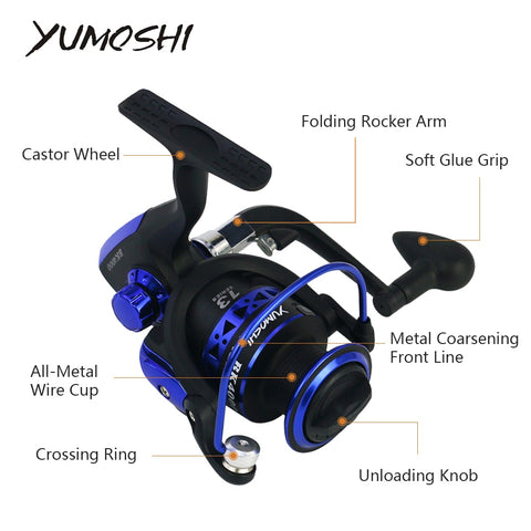 Fishing Reel Spinning 1000-7000 Series Ocean Trolling Fishing Wheels Saltwater Freshwater Spinning Reel Fishing Accessories