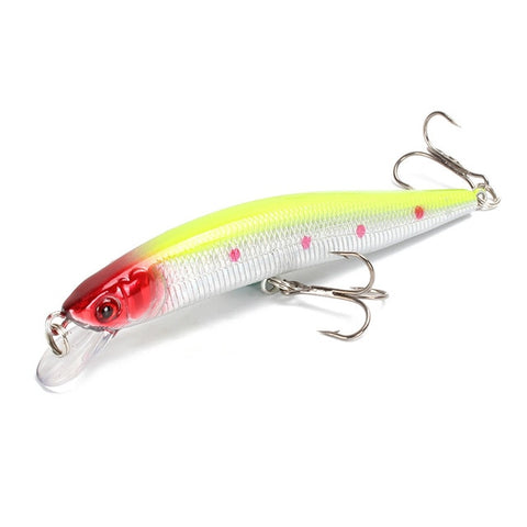 1pcs/lot Fishing Lure 3D Eyes Floating Minnow Aritificial Laser Wobblers Crankbait Hard Plastic Fishing tackle 6# Hook Pesca
