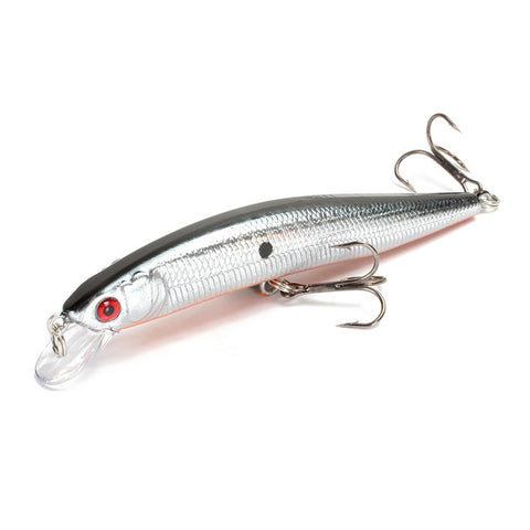 1pcs/lot Fishing Lure 3D Eyes Floating Minnow Aritificial Laser Wobblers Crankbait Hard Plastic Fishing tackle 6# Hook Pesca