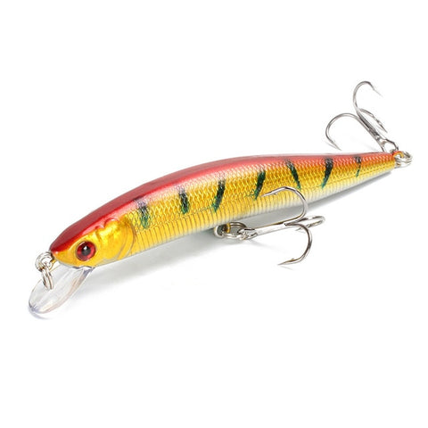 1pcs/lot Fishing Lure 3D Eyes Floating Minnow Aritificial Laser Wobblers Crankbait Hard Plastic Fishing tackle 6# Hook Pesca