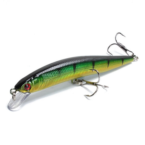 1pcs/lot Fishing Lure 3D Eyes Floating Minnow Aritificial Laser Wobblers Crankbait Hard Plastic Fishing tackle 6# Hook Pesca