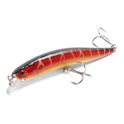 1pcs/lot Fishing Lure 3D Eyes Floating Minnow Aritificial Laser Wobblers Crankbait Hard Plastic Fishing tackle 6# Hook Pesca