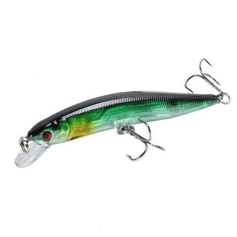 1pcs/lot Fishing Lure 3D Eyes Floating Minnow Aritificial Laser Wobblers Crankbait Hard Plastic Fishing tackle 6# Hook Pesca