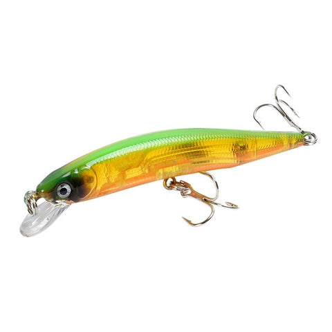 1pcs/lot Fishing Lure 3D Eyes Floating Minnow Aritificial Laser Wobblers Crankbait Hard Plastic Fishing tackle 6# Hook Pesca
