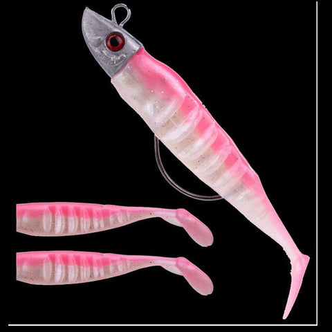WALK FISH Jigging Soft Bait Fishing Lures 9cm/15g 11cm/25g DIY Lead Head Jig Fish T Tail Sea Bass Lure Fishing Tackle