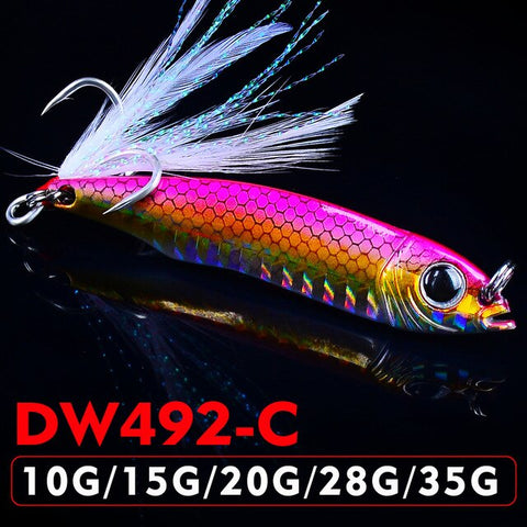 1pc Metel Proberos Spoon Fishing lure 10g-15g-20g-28g-35g 3D Eyes Spoon Bait Lure Fishing Bait Metal Hard Bait New Hard Lure