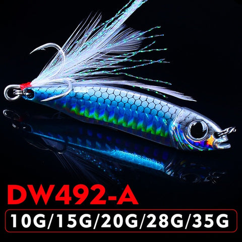1pc Metel Proberos Spoon Fishing lure 10g-15g-20g-28g-35g 3D Eyes Spoon Bait Lure Fishing Bait Metal Hard Bait New Hard Lure
