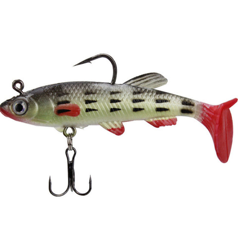 1pcs 14g/80mm Soft Fishing Lures Silicone Lead Head Fish Lifelike Wobbler Worm T-Tail Shad Bait Bass Carp jigging Fishing Tackle