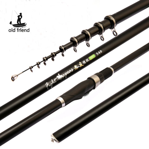 2019 Portable  Rock 2.4m 3.6m 4.5m 5.4m 6.3m 7.2m Carp rod  Telescopic Sea Fishing Rod Spinning rod carbon fiber Ultralight hard