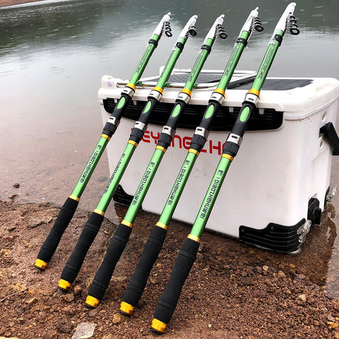 GHOTDA 2.1M -3.6M Carp Fishing Rod feeder Hard FRP Carbon Fiber Telescopic Fishing Rod fishing pole