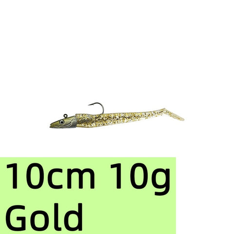 10g 19g 34g Glow Eel Soft señuelo cebo artificial de wobbler lubina de mar de silicona Rockfish Grouper carpa pesca plomo Jig Head Tackle