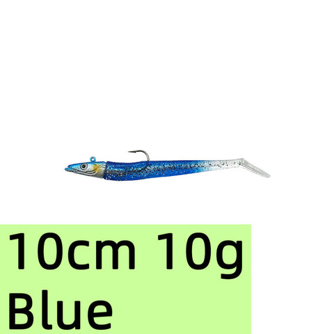 10g 19g 34g Glow Eel Soft señuelo cebo artificial de wobbler lubina de mar de silicona Rockfish Grouper carpa pesca plomo Jig Head Tackle