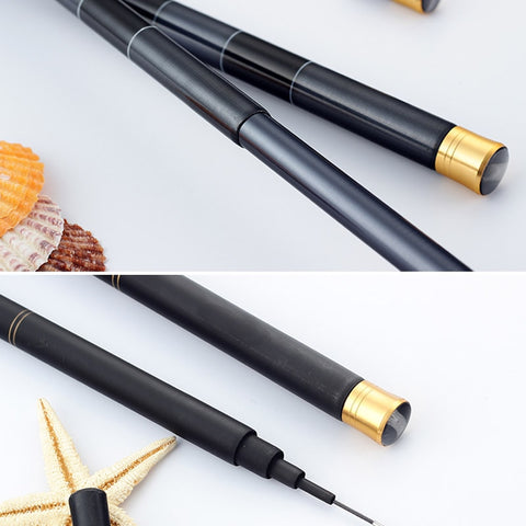 Hot 2.7m-7.2m Telescopic Carbon Fiber Super Hard Ultra Light Type Carp Fishing Pole Stream Fishing Rod Hand Pole Fishing Hooks