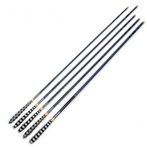 Hot 2.7m-7.2m Telescopic Carbon Fiber Super Hard Ultra Light Type Carp Fishing Pole Stream Fishing Rod Hand Pole Fishing Hooks